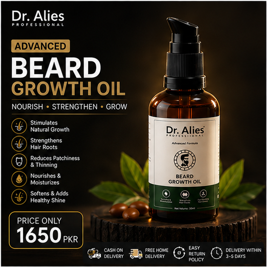 Dr. Alies Professional Advanced Beard Growth Oil for Men | Beard Care & Grooming Oil