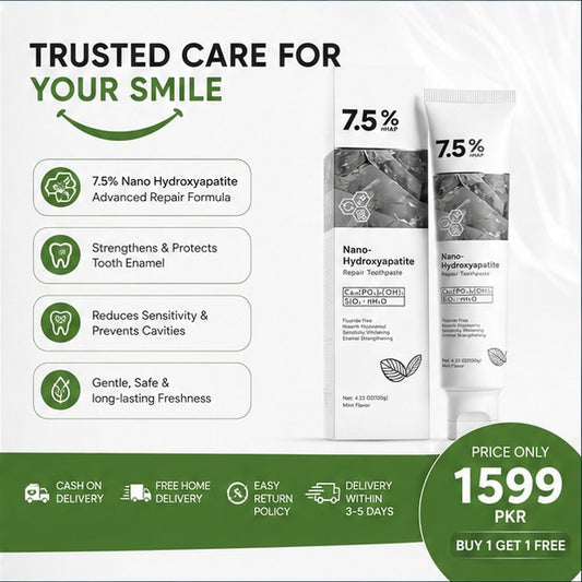 Nano Hydroxyapatite Toothpaste | Enamel Care Toothpaste (BUY 1 GET 1 FREE)