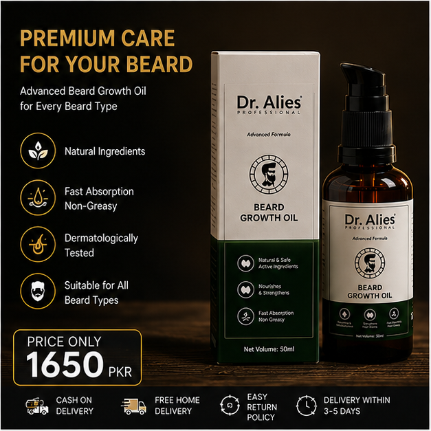 Dr. Alies Professional Advanced Beard Growth Oil for Men | Beard Care & Grooming Oil