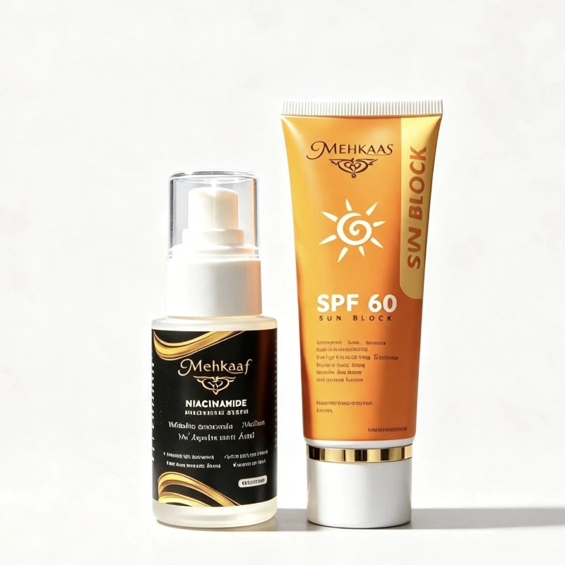 Mehkaaf Niacinamide Brightening Serum 10% | Hyaluronic Acid & Sun Protection